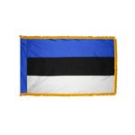 2ft. x 3ft. Estonia Flag Fringed for Indoor Display
