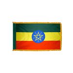 2ft. x 3ft. Ethiopia Flag Fringed for Indoor Display