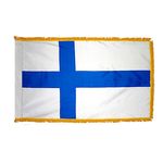 2ft. x 3ft. Finland Flag Fringed for Indoor Display