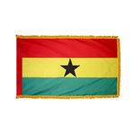 2ft. x 3ft. Ghana Flag Fringed for Indoor Display