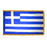 2ft. x 3ft. Greece Flag Fringed for Indoor Display