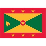 4ft. x 6ft. Grenada Flag w/ Line Snap & Ring