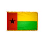 2ft. x 3ft. Guinea-Bissau Flag Fringed for Indoor Display
