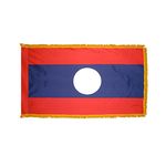 4ft. x 6ft. Laos Flag for Parades & Display with Fringe