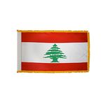 4ft. x 6ft. Lebanon Flag for Parades & Display with Fringe