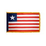 2ft. x 3ft. Liberia Flag Fringed for Indoor Display