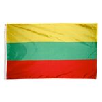 4ft. x 6ft. Lithuania Flag w/ Line Snap & Ring