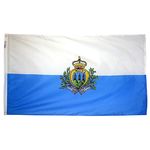 4ft. x 6ft. San Marino Flag Seal w/ Line Snap & Ring