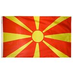 3ft. x 5ft. Macedonia Flag with Brass Grommets