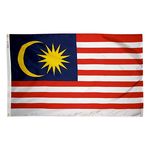 4ft. x 6ft. Malaysia Flag w/ Line Snap & Ring