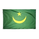4ft. x 6ft. Mauritania Flag w/ Line Snap & Ring