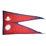 4ft. x 6ft. Nepal Flag w/ Line Snap & Ring