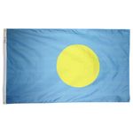 4ft. x 6ft. Palau Flag w/ Line Snap & Ring