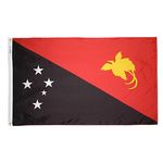 3ft. x 5ft. Papua New Guinea Flag with Brass Grommets