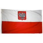4ft. x 6ft. Poland w/Eagle Flag w/ Line Snap & Ring