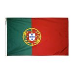 4ft. x 6ft. Portugal Flag w/ Line Snap & Ring