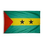 4ft. x 6ft. Sao Tome & Principe Flag w/ Line Snap & Ring