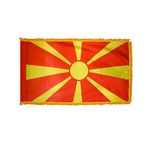 4ft. x 6ft. Macedonia Flag for Parades & Display with Fringe