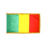 2ft. x 3ft. Mali Flag Fringed for Indoor Display