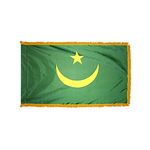 2ft. x 3ft. Mauritania Flag Fringed for Indoor Display