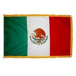 2ft. x 3ft. Mexico Flag Fringed for Indoor Display