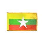 4ft. x 6ft. Myanmar/Burma Flag for Parades & Display with Fringe
