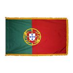 2ft. x 3ft. Portugal Flag Fringed for Indoor Display