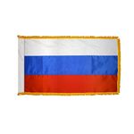 2ft. x 3ft. Russia Flag Fringed for Indoor Display