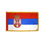 4ft. x 6ft. Serbia Flag for Parades & Display with Fringe