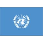 4ft. x 6ft. United Nations Flag for Parades & Display White Fringed