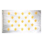 3 ft. x 5 ft. 23 Fleur De Lis Flag w/ White Background