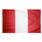 2ft. x 3ft. Peru Flag No Seal with Canvas Header