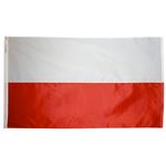 4ft. x 6ft. Poland Flag w/ Line Snap & Ring