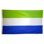 4ft. x 6ft. Sierra Leone Flag w/ Line Snap & Ring