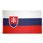 3ft. x 5ft. Slovak Republic Flag with Brass Grommets