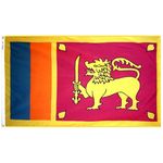 3ft. x 5ft. Sri Lanka Flag with Brass Grommets