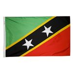 4ft. x 6ft. St. Kitts-Nevis Flag w/ Line Snap & Ring