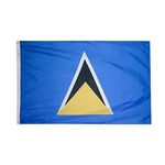 4ft. x 6ft. St. Lucia Flag w/ Line Snap & Ring