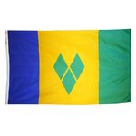 4ft. x 6ft. St. Vincent/Grenadines Flag w/ Line Snap & Ring