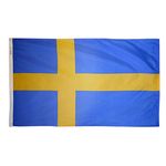 2ft. x 3ft. Sweden Flag with Canvas Header