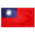 3ft. x 5ft. Taiwan Flag with Brass Grommets