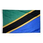 4ft. x 6ft. Tanzania Flag w/ Line Snap & Ring