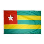 4ft. x 6ft. Togo Flag w/ Line Snap & Ring