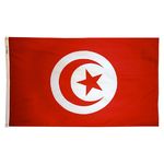 3ft. x 5ft. Tunisia Flag with Brass Grommets