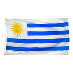 4ft. x 6ft. Uruguay Flag w/ Line Snap & Ring