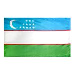 2ft. x 3ft. Uzbekistan Flag with Canvas Header