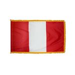 3ft. x 5ft. Peru Flag No Seal for Parades & Display with Fringe