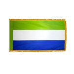 2ft. x 3ft. Sierra Leone Flag Fringed for Indoor Display