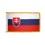 2ft. x 3ft. Slovak Republic Flag Fringed for Indoor Display