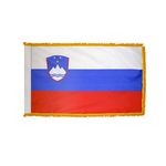 2ft. x 3ft. Slovenia Flag Fringed for Indoor Display